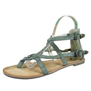 Guess Women's Olive Green Synthetic Gladiator Sandals Adjustable Straps Size 8M‎